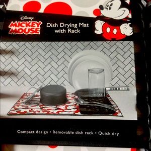 Mickey Mouse dish drying mat w/rack